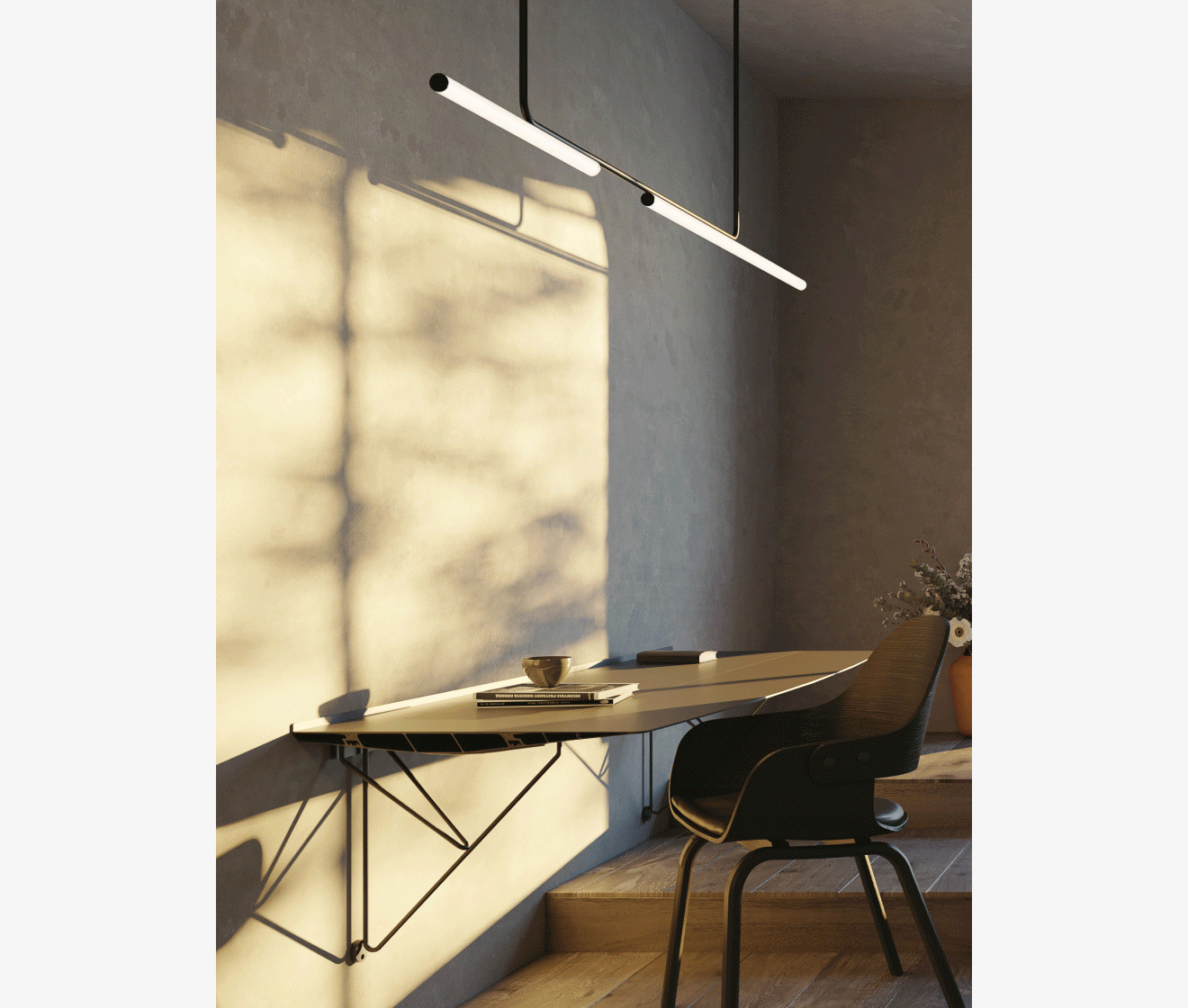 The ambrosia collection is composed of modular lines of light and