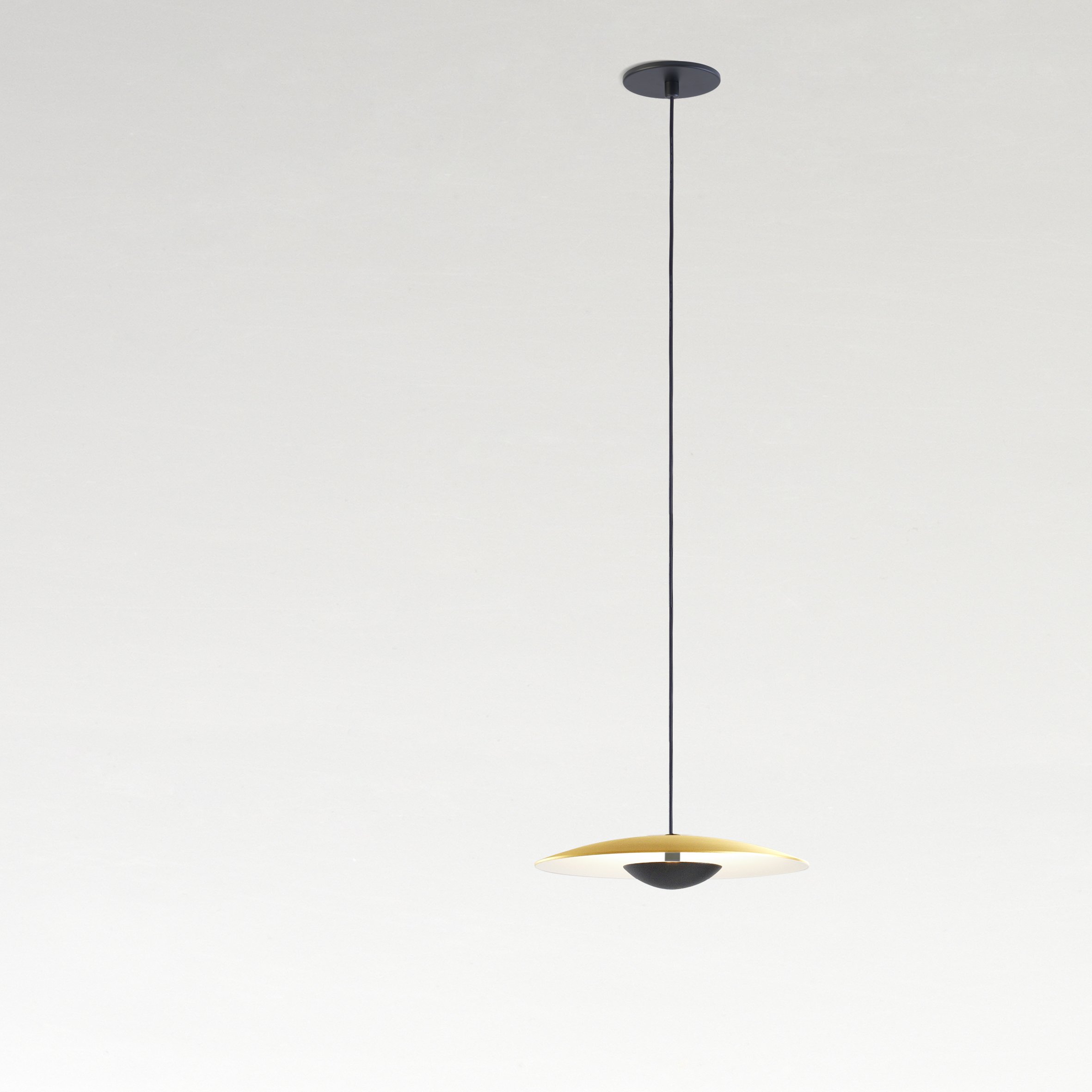 Nordic Modern Marset Ginger Suspension LED Black/ Wood Tone Ceiling Lamp Replica 