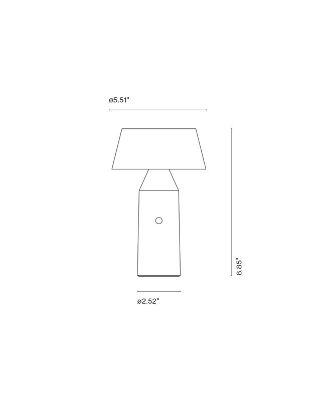 Bicoca, lampe LED sans fil Marset intensité réglable